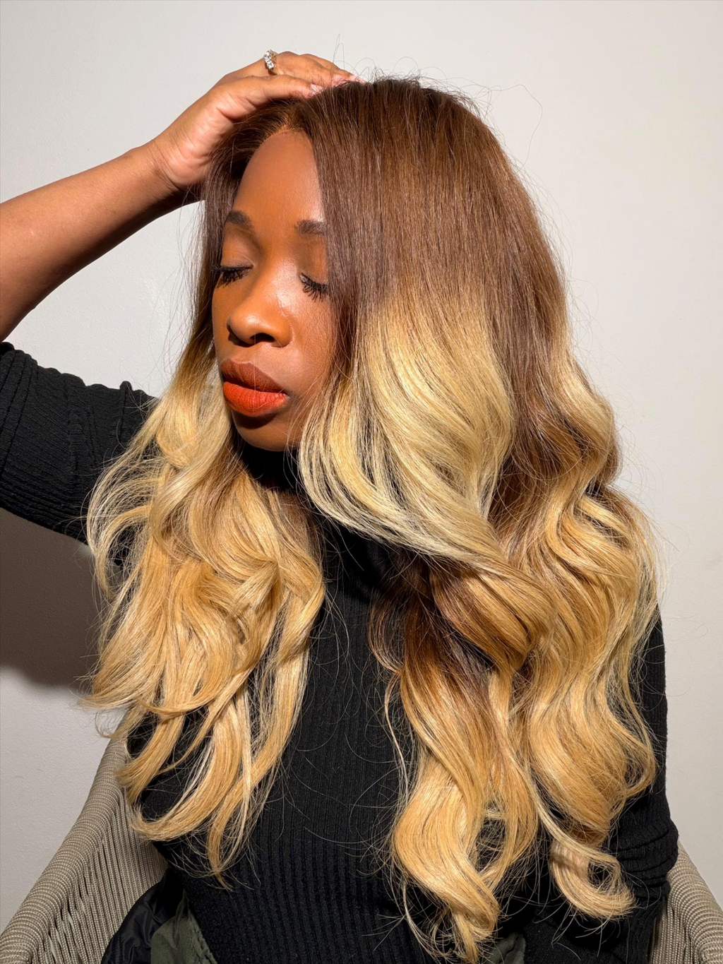 20 bouncy Vietnamese ombré wig